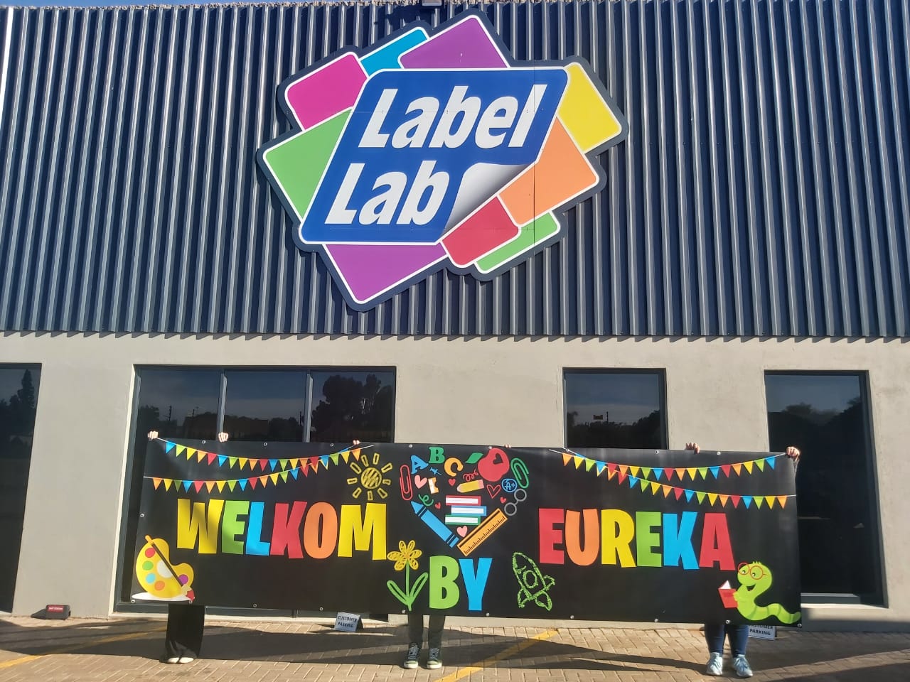 Colorful new PVC banner Label Lab Kimberley